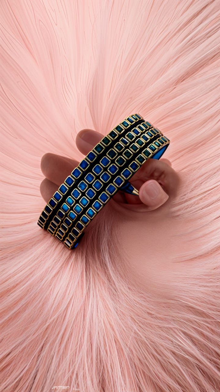 Glossy Square Silk Thread Bangle Collection - 01